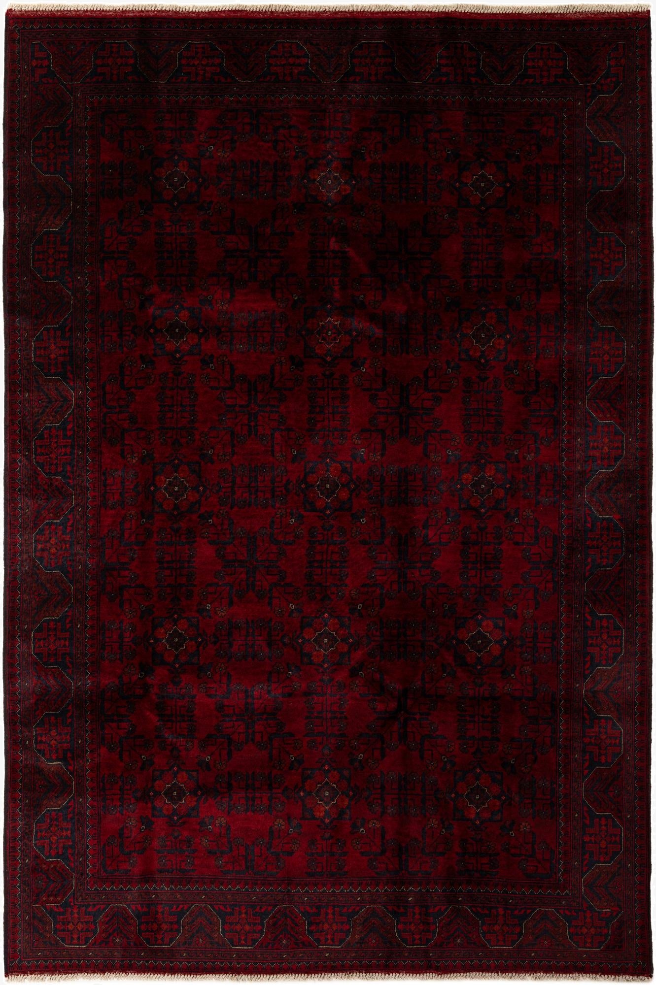  6' 6 x 9' 7  Hand Knotted Khal Mohammadi Wool Rug