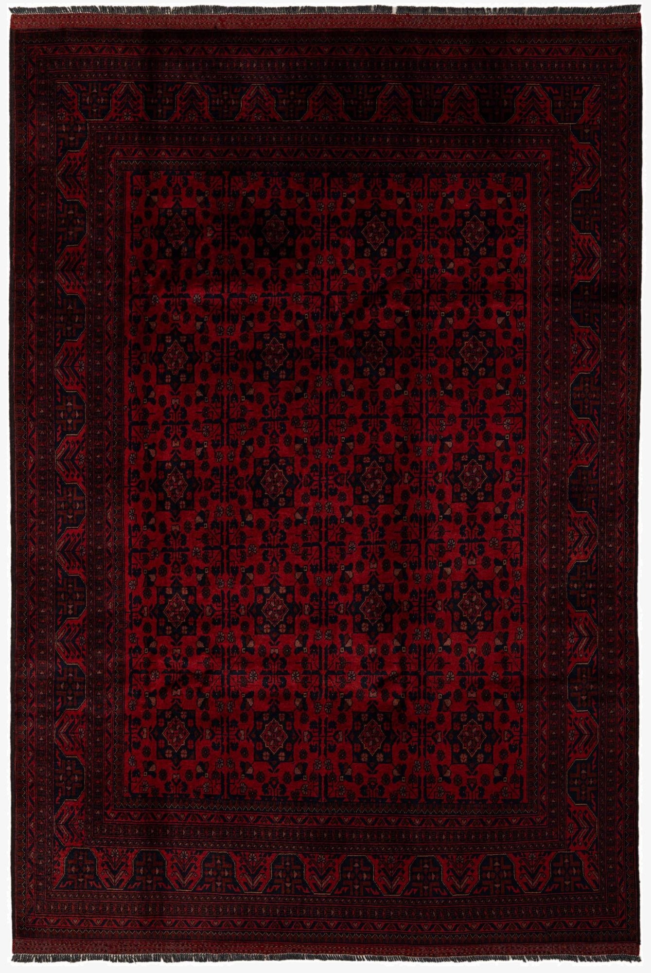  6' 9 x 10'  Hand Knotted Khal Mohammadi Wool Rug