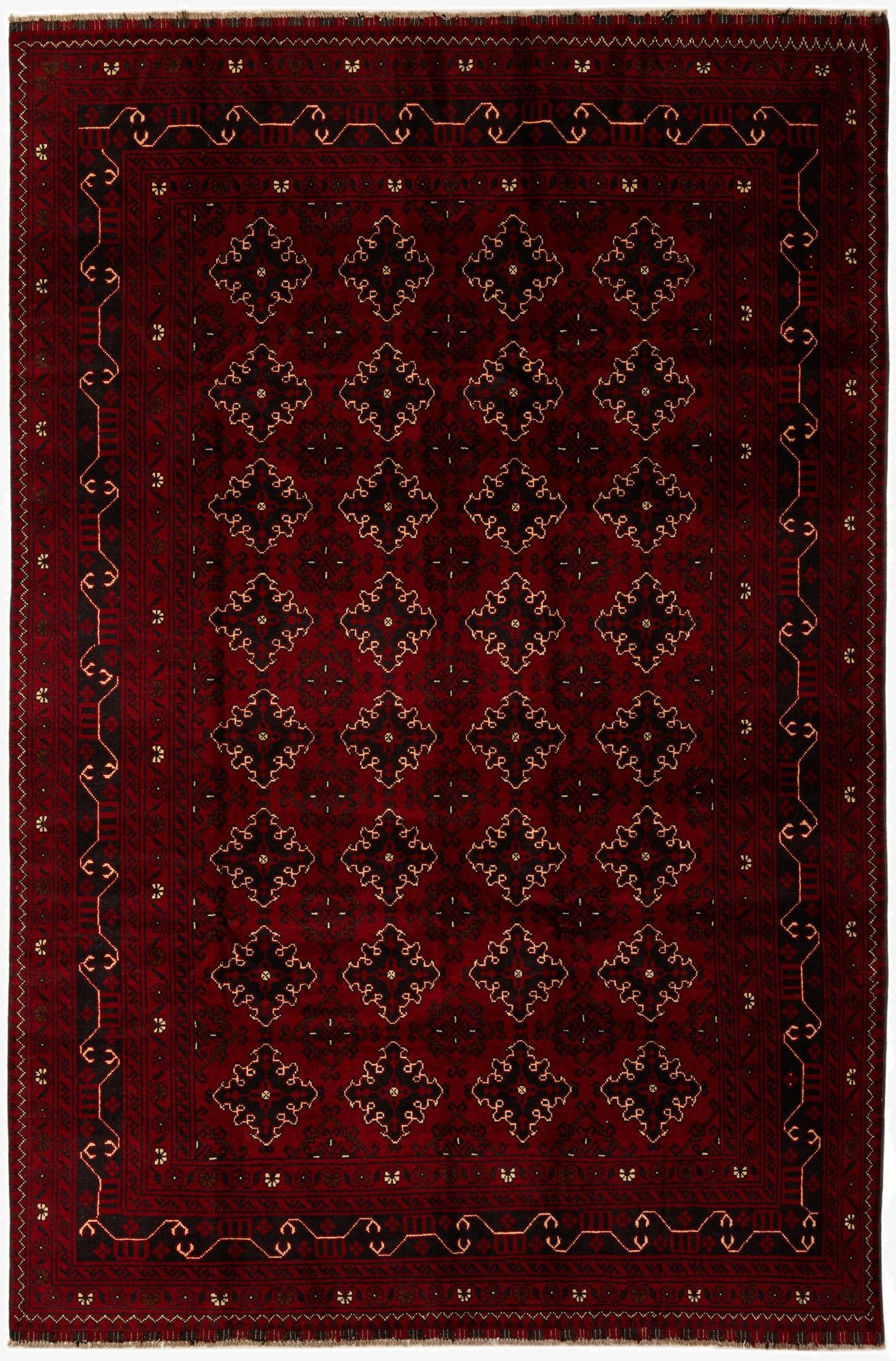  6' 5 x 9' 6  Hand Knotted Khal Mohammadi Wool Rug