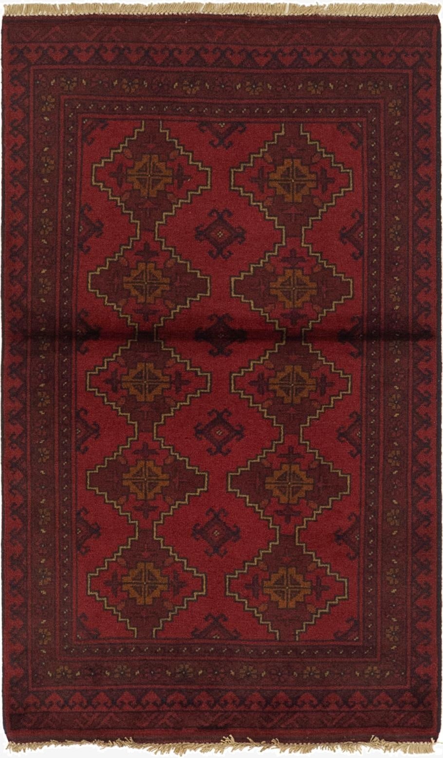 2' 7 x 4' 4  Hand Knotted Khal Mohammadi Wool Rug