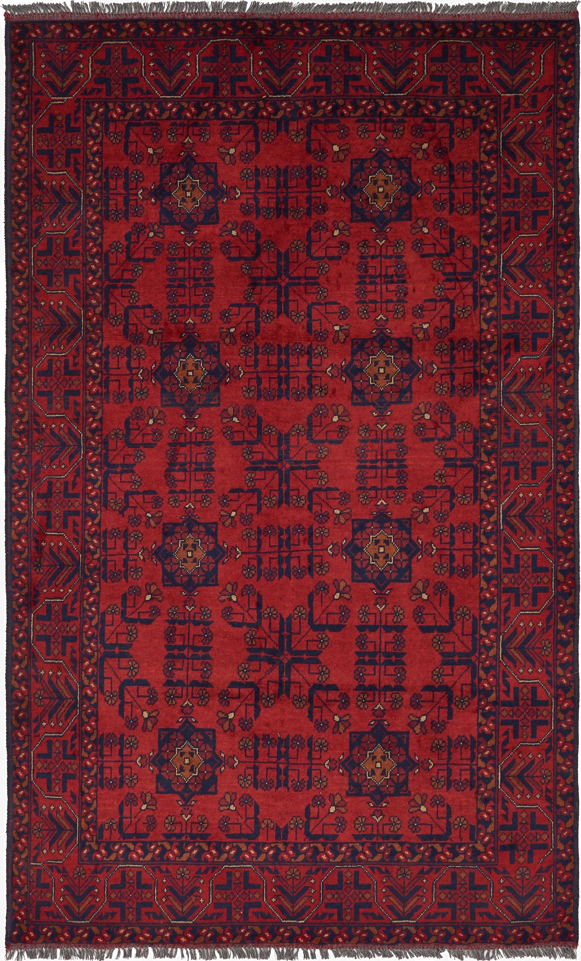  4' x 6' 7  Hand Knotted Khal Mohammadi Oriental Rug