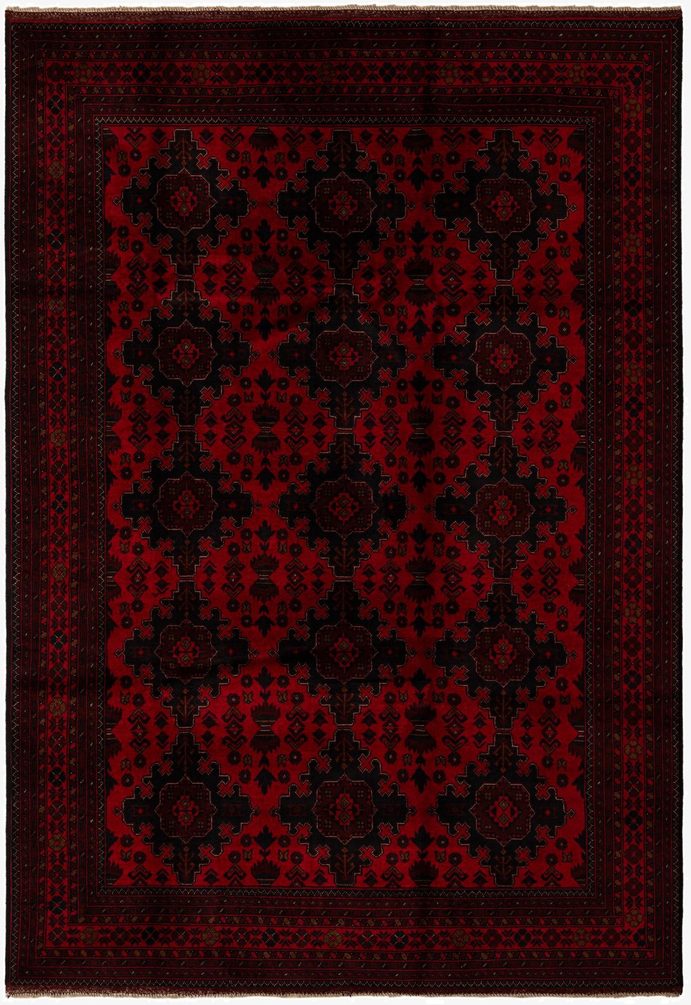  6' 9 x 9' 9  Hand Knotted Khal Mohammadi Wool Rug