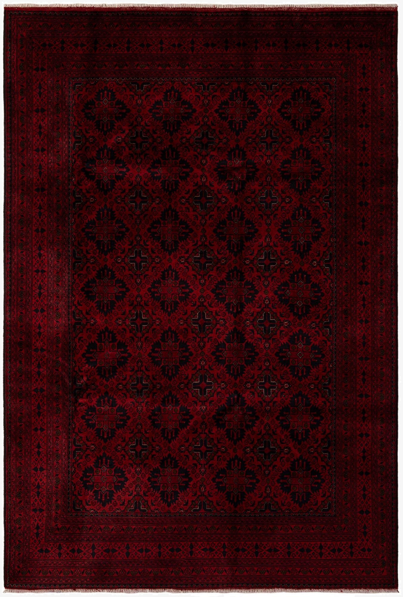  6' 9 x 9' 8  Hand Knotted Khal Mohammadi Wool Rug