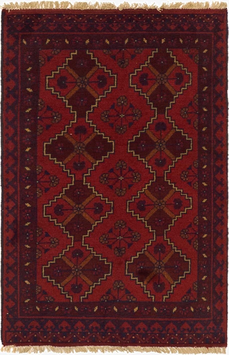  2' 6 x 3' 11  Hand Knotted Khal Mohammadi Wool Rug