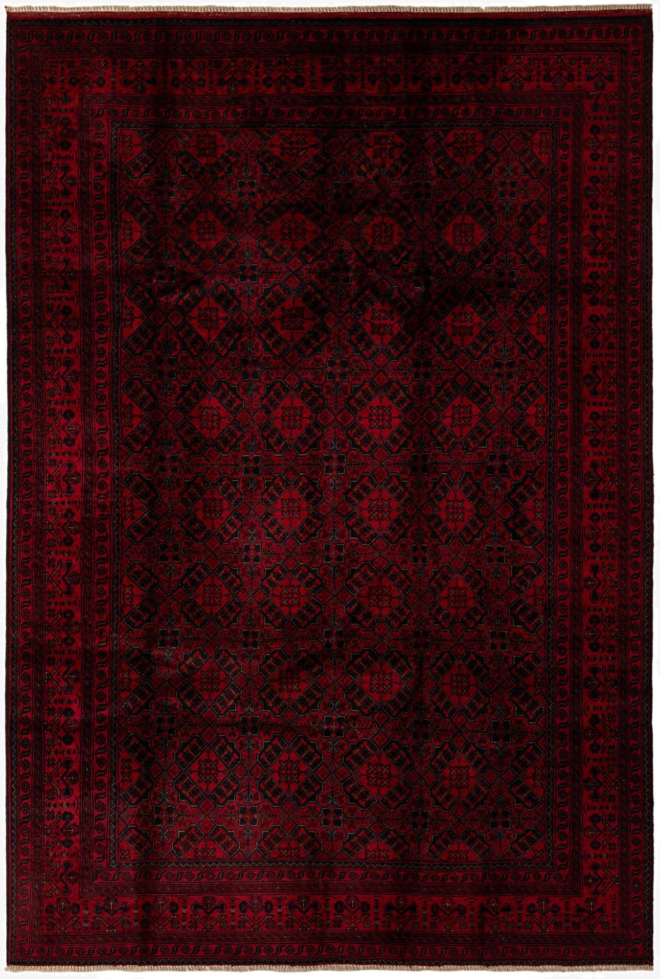  6' 7 x 9' 9  Hand Knotted Khal Mohammadi Wool Rug