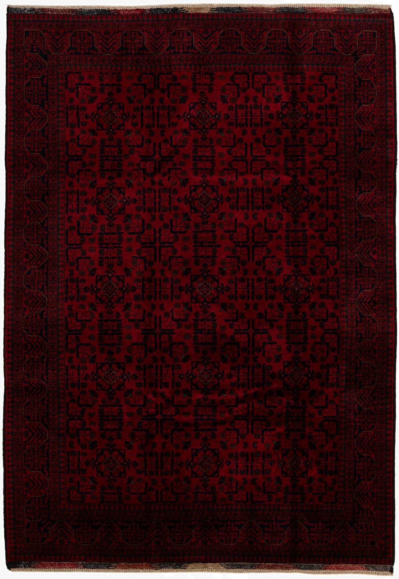  6' 8 x 9' 9  Hand Knotted Khal Mohammadi Wool Rug