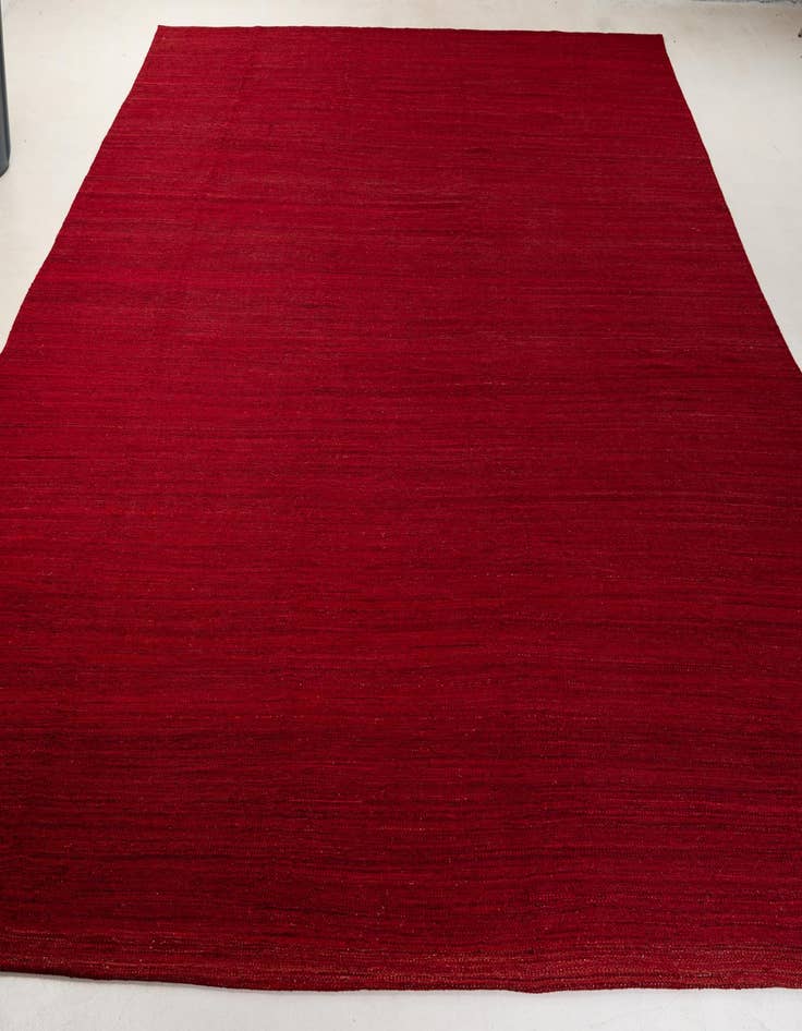 Detail image of  12' 10 x 18' 11  Hand Woven Kilim Afghan Wool Rug