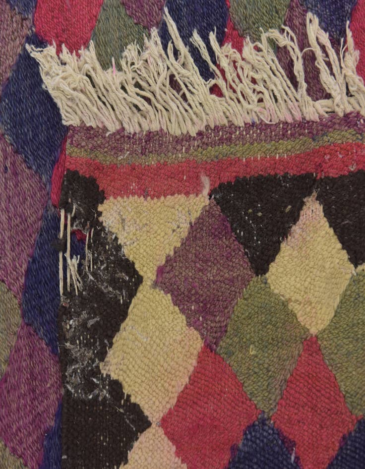 Detail image of  4' 6 x 8'  Hand Woven Kilim Fars Wool Rug