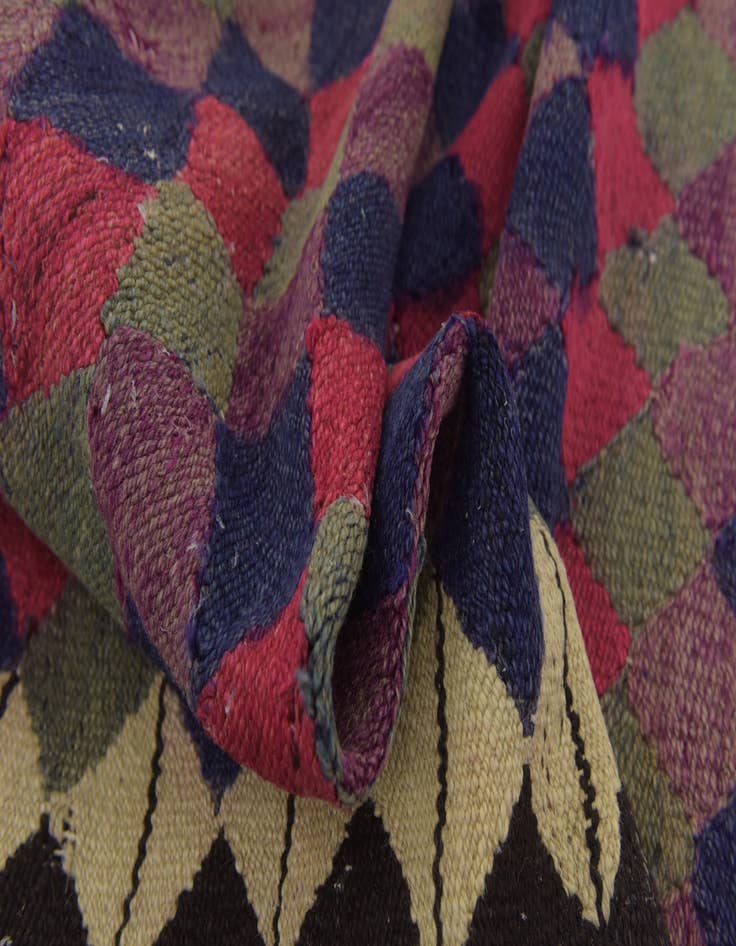 Detail image of  4' 6 x 8'  Hand Woven Kilim Fars Wool Rug