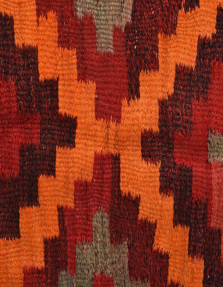 Detail image of  3' 7 x 7'  Hand Woven Kilim Fars Wool Rug