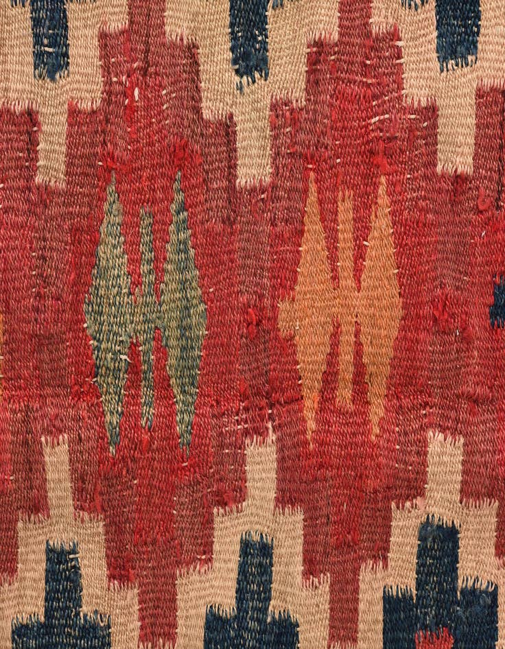 Detail image of  4' 6 x 6' 7  Hand Woven Kilim Fars Wool Rug