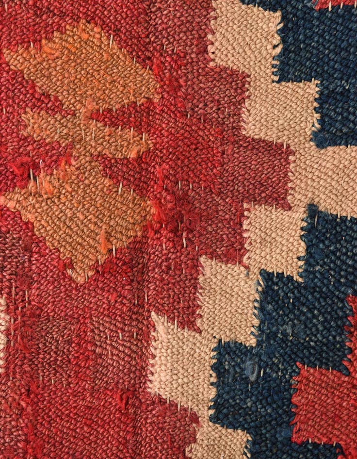 Detail image of  4' 6 x 6' 7  Hand Woven Kilim Fars Wool Rug