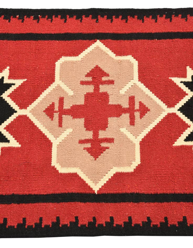 Detail image of  2' 3 x 4' 7  Hand Woven Kilim Fars Wool Rug