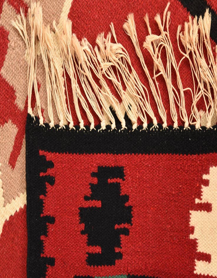 Detail image of  2' 3 x 4' 7  Hand Woven Kilim Fars Wool Rug