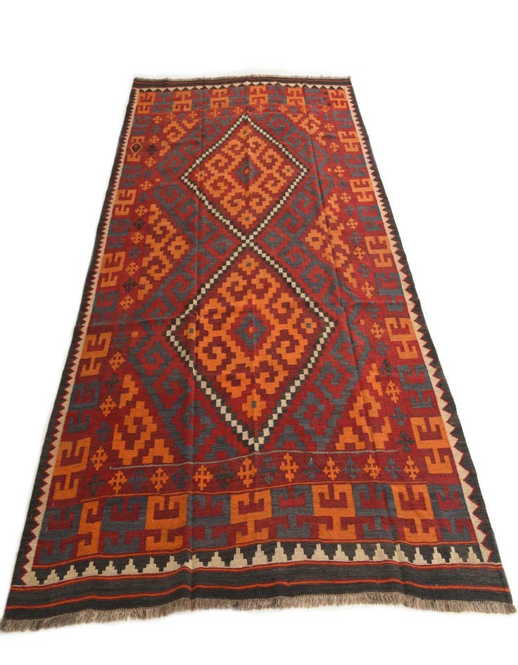 Detail image of  6' 4 x 9' 6  Hand Woven Kilim Fars Wool Rug