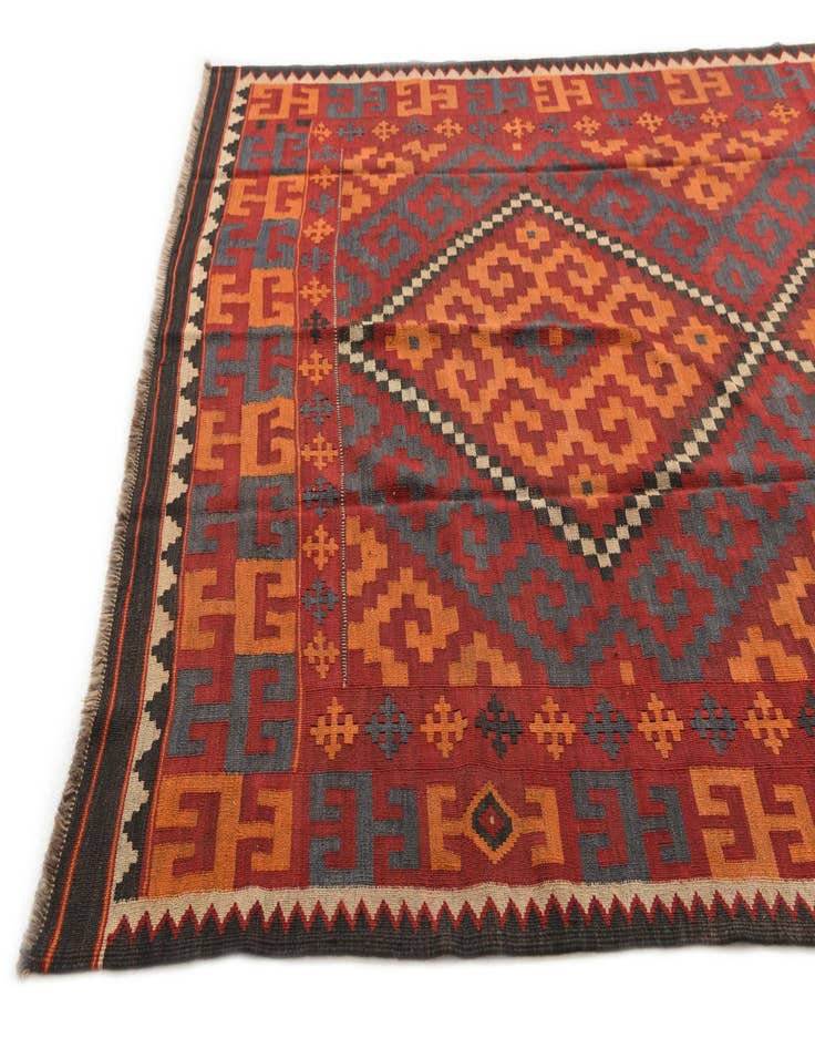 Detail image of  6' 4 x 9' 6  Hand Woven Kilim Fars Wool Rug