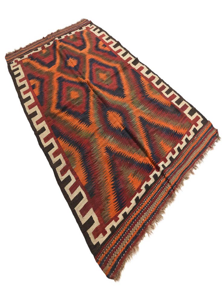 Detail image of  5' 7 x 8' 10  Hand Woven Kilim Fars Wool Rug