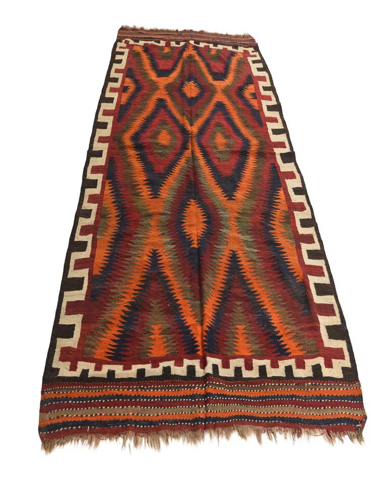 Detail image of  5' 7 x 8' 10  Hand Woven Kilim Fars Wool Rug