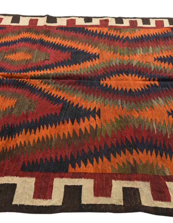 Detail image of  5' 7 x 8' 10  Hand Woven Kilim Fars Wool Rug