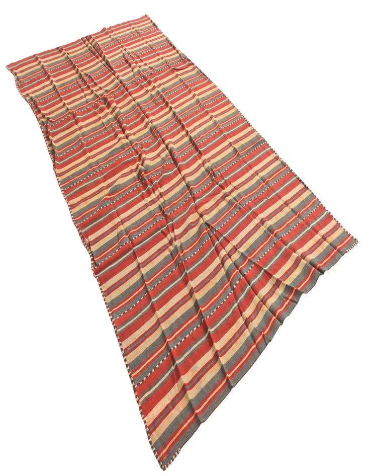 Detail image of  5' 3 x 9' 2  Hand Woven Kilim Fars Wool Rug