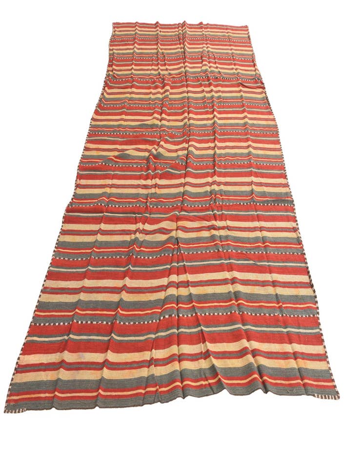 Detail image of  5' 3 x 9' 2  Hand Woven Kilim Fars Wool Rug