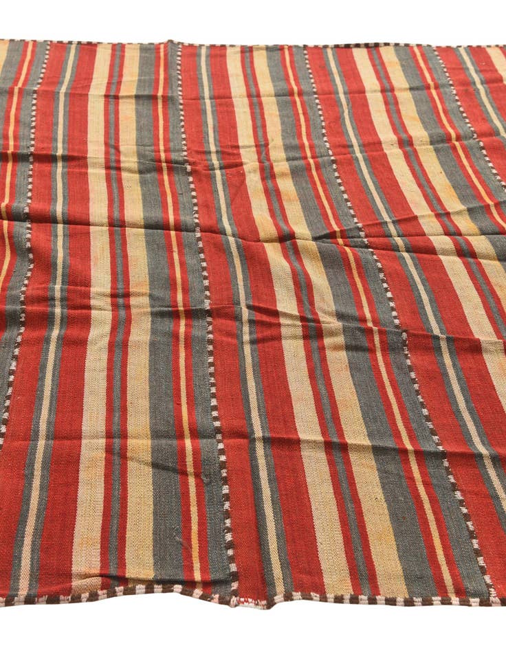 Detail image of  5' 3 x 9' 2  Hand Woven Kilim Fars Wool Rug