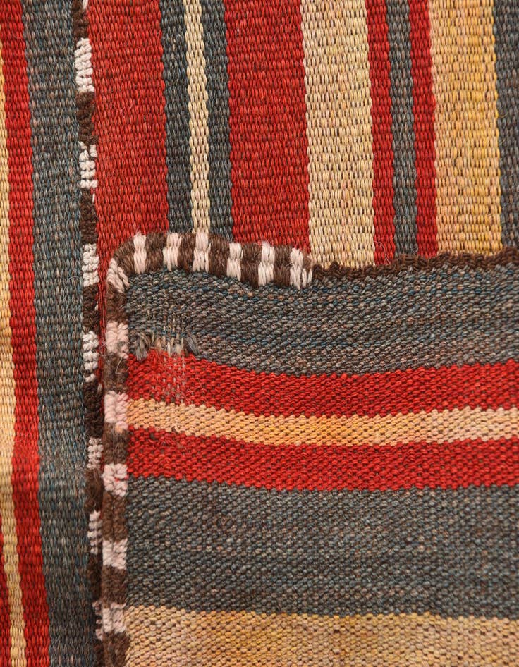 Detail image of  5' 3 x 9' 2  Hand Woven Kilim Fars Wool Rug