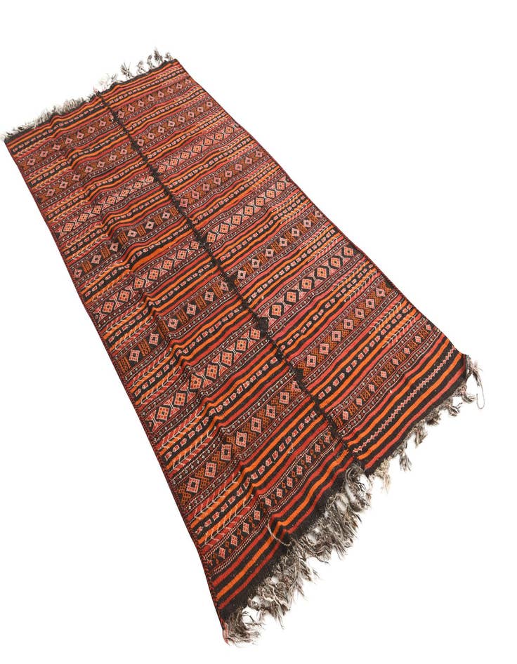 Detail image of  4' 9 x 9' 2  Hand Woven Kilim Fars Wool Rug