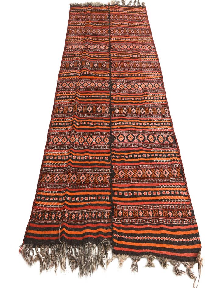 Detail image of  4' 9 x 9' 2  Hand Woven Kilim Fars Wool Rug