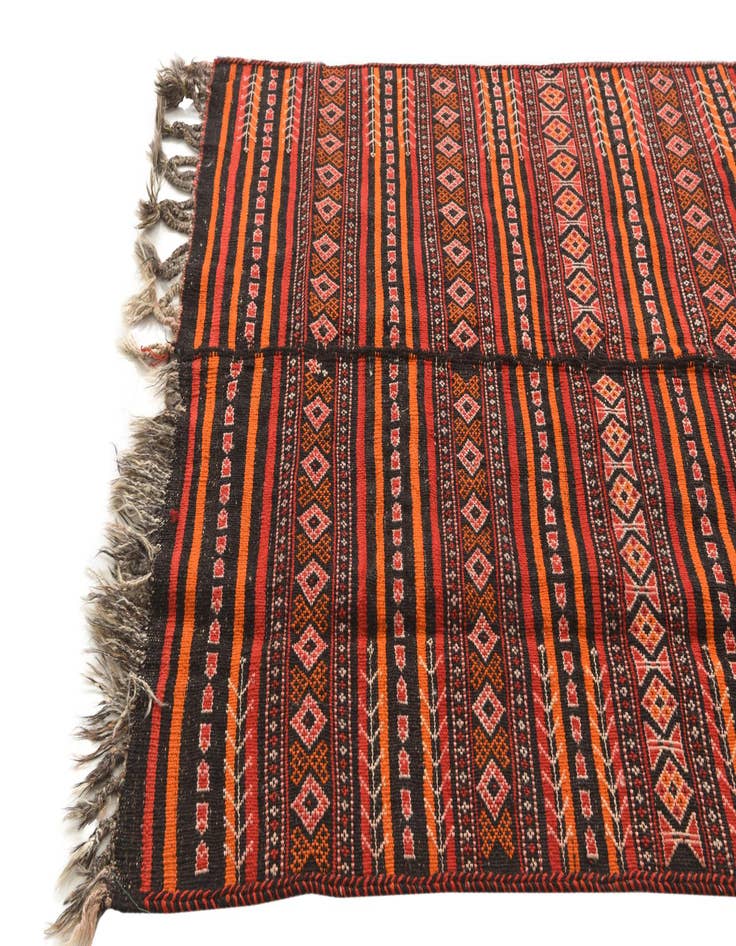 Detail image of  4' 9 x 9' 2  Hand Woven Kilim Fars Wool Rug