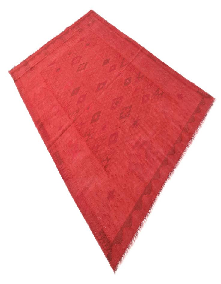 Detail image of  5' 4 x 8'  Hand Woven Kilim Fars Rug