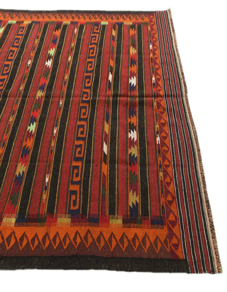 Detail image of  6' x 9' 9  Hand Woven Kilim Fars Wool Rug