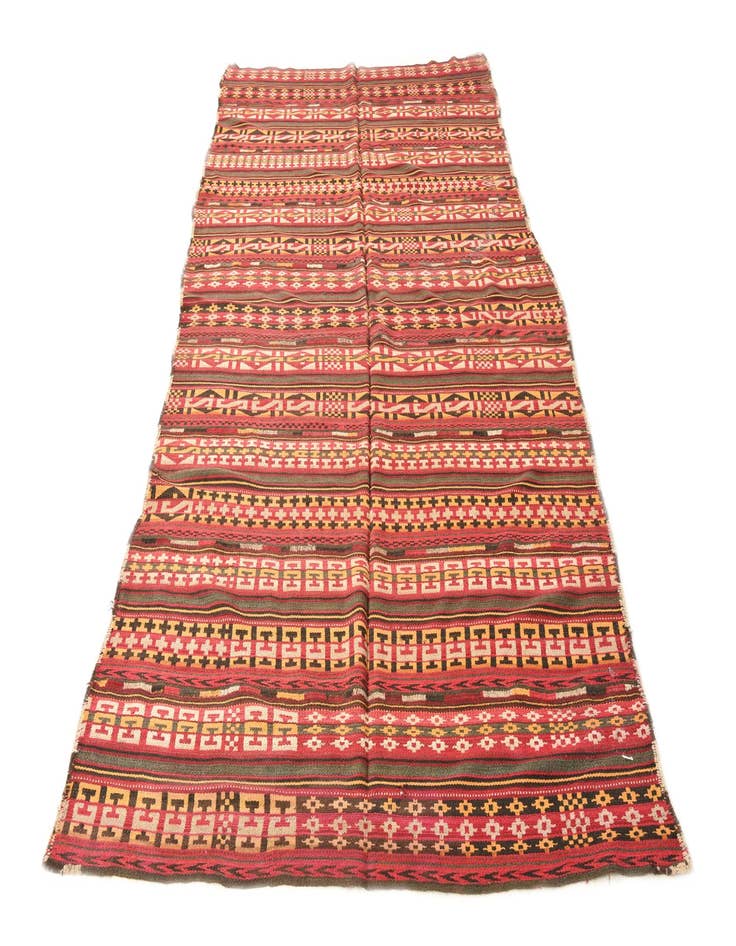 Detail image of  5' 5 x 10' 3  Hand Woven Kilim Fars Wool Rug