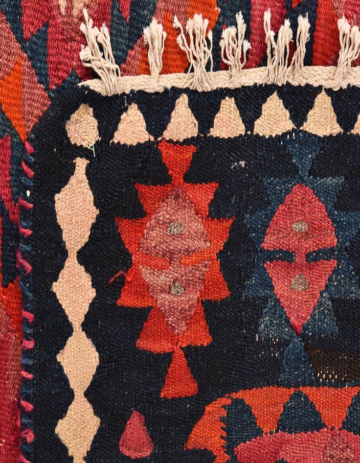 Detail image of  4' 5 x 8'  Hand Woven Kilim Fars Wool Rug