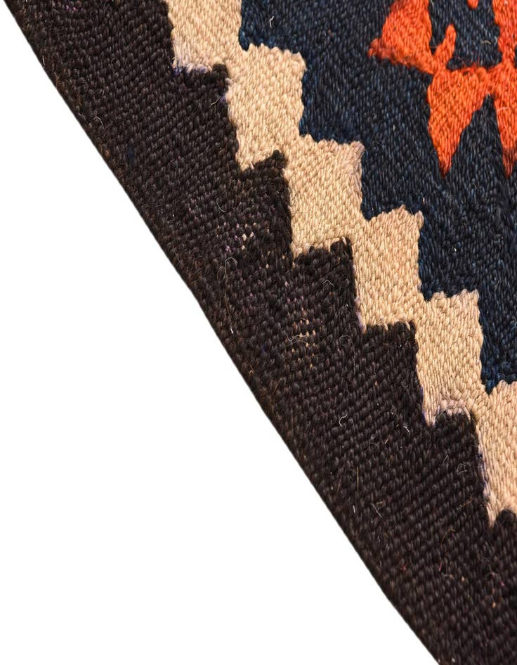 Detail image of  4' 5 x 8'  Hand Woven Kilim Fars Wool Rug