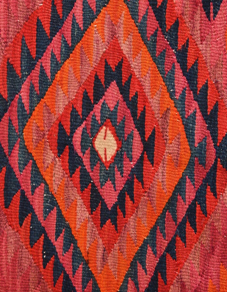 Detail image of  4' 5 x 8'  Hand Woven Kilim Fars Wool Rug
