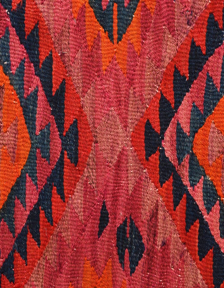 Detail image of  4' 5 x 8'  Hand Woven Kilim Fars Wool Rug