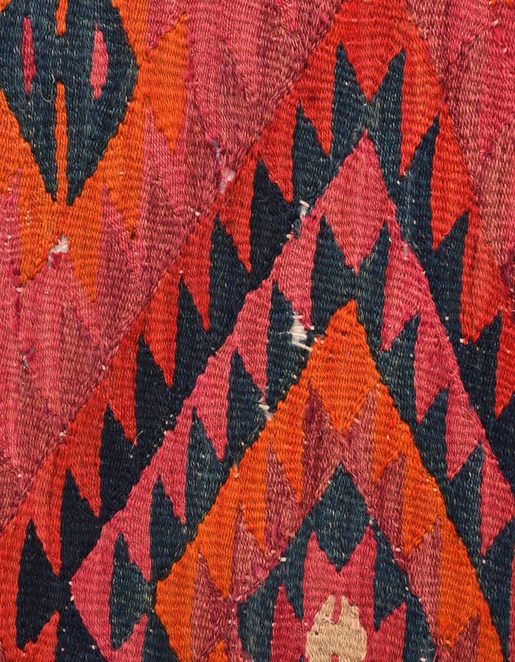 Detail image of  4' 5 x 8'  Hand Woven Kilim Fars Wool Rug