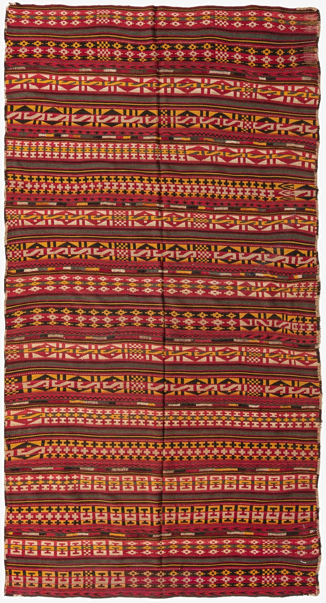  5' 5 x 10' 3  Hand Woven Kilim Fars Wool Rug