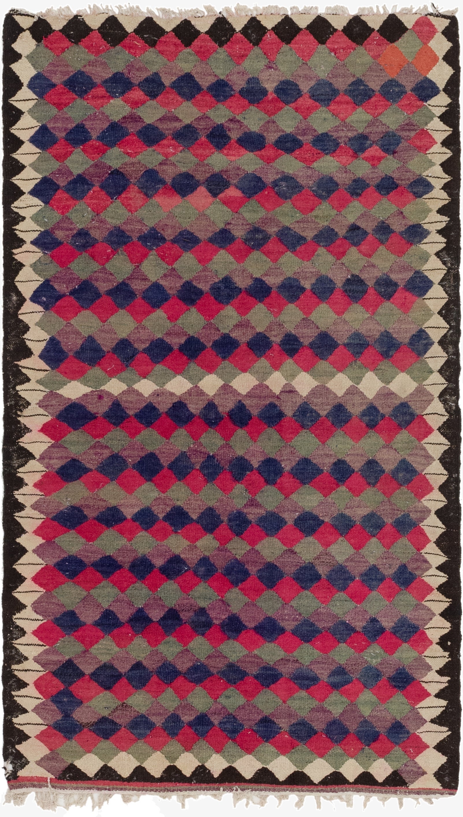  4' 6 x 8'  Hand Woven Kilim Fars Wool Rug
