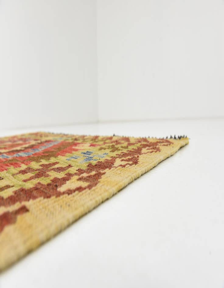 Detail image of  3' 4 x 6' 4  Hand Woven Kilim Maymana Wool Rug
