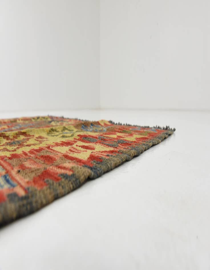 Detail image of  3' 6 x 6' 5  Hand Woven Kilim Maymana Wool Rug