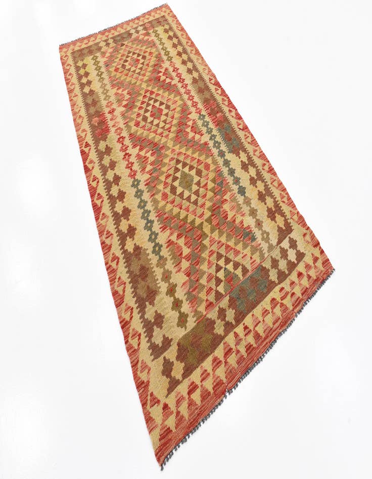 Detail image of  3' 6 x 6' 6  Hand Woven Kilim Maymana Wool Rug