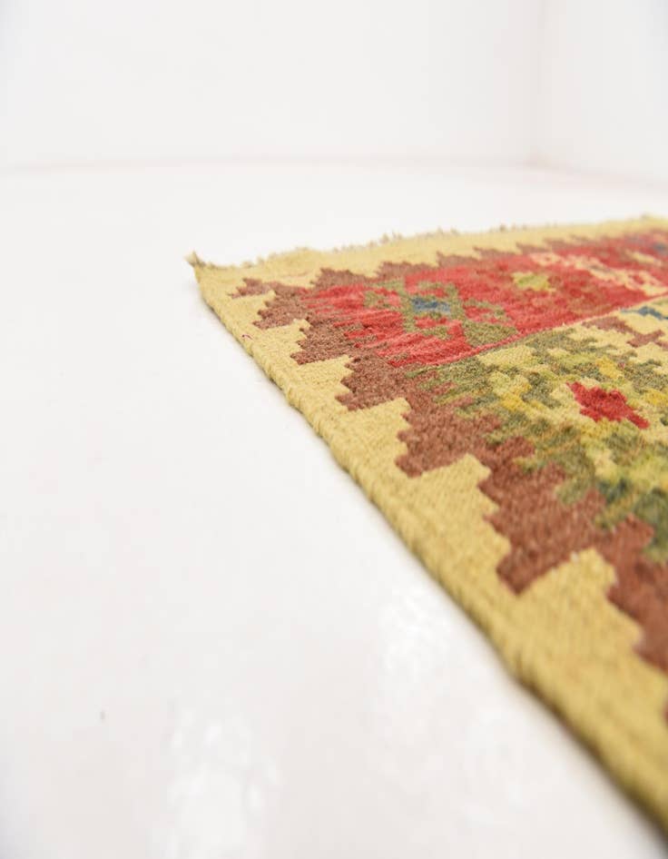Detail image of  3' 3 x 6' 3  Hand Woven Kilim Maymana Wool Rug