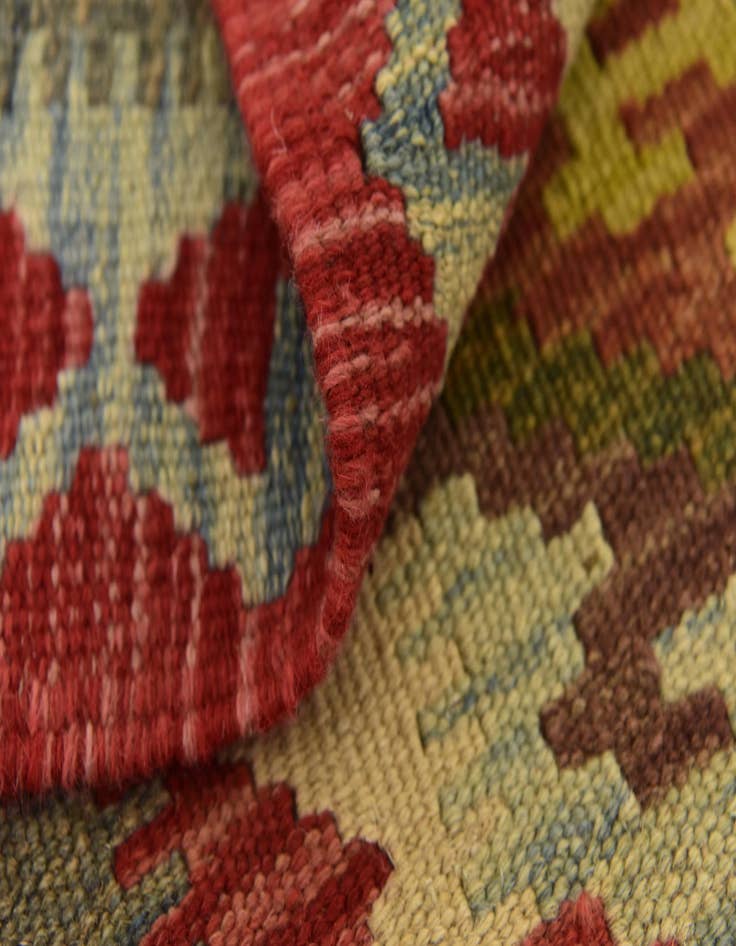 Detail image of  3' 7 x 5' 3  Hand Woven Kilim Maymana Wool Rug