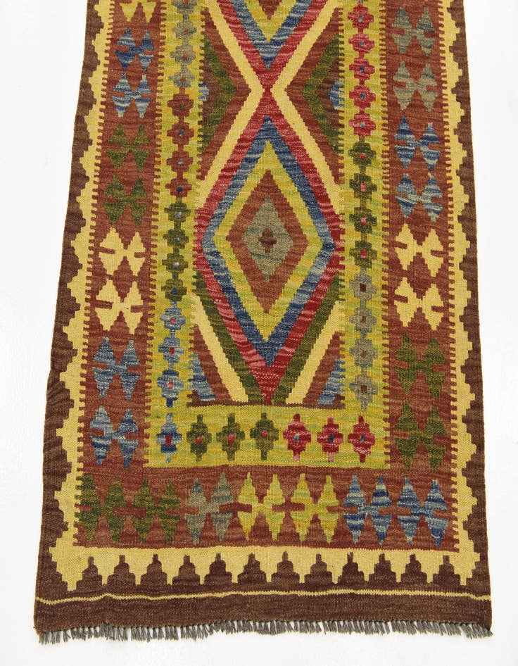 Detail image of  3' 3 x 5' 3  Hand Woven Kilim Maymana Wool Rug