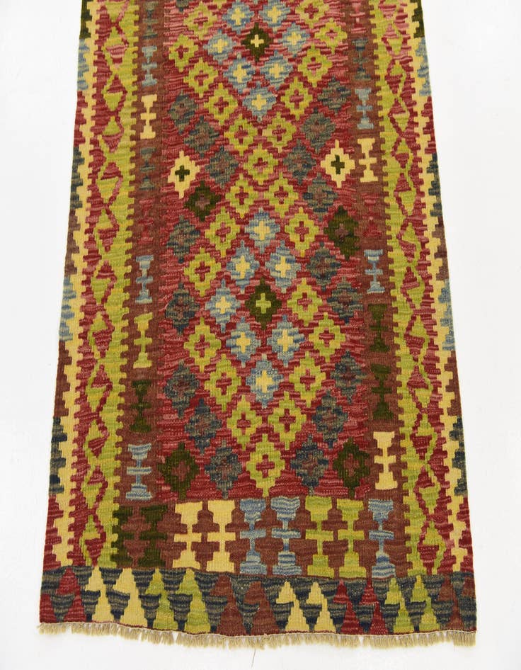 Detail image of  3' 3 x 4' 8  Hand Woven Kilim Maymana Wool Rug