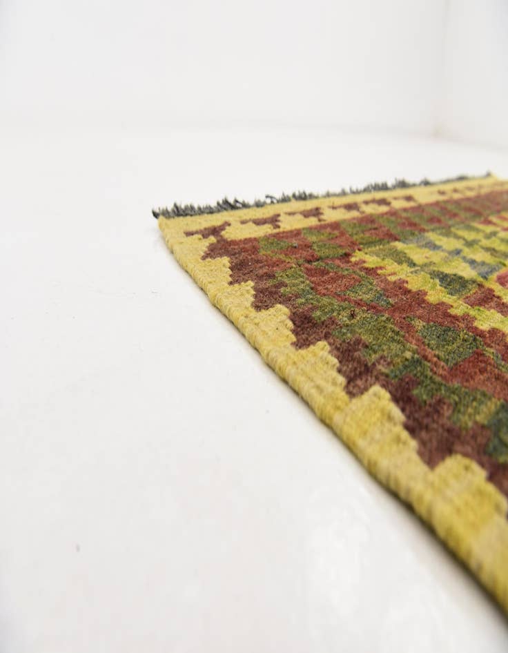 Detail image of  3' 3 x 5' 2  Hand Woven Kilim Maymana Wool Rug