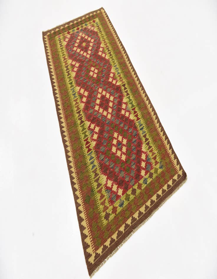 Detail image of  3' 4 x 6' 3  Hand Woven Kilim Maymana Wool Rug