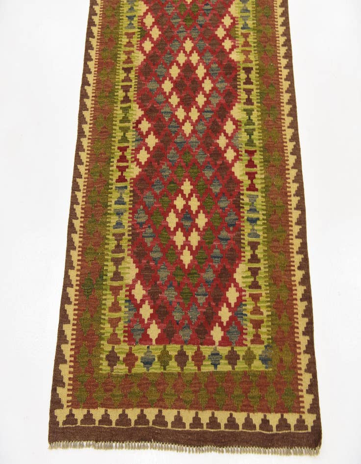 Detail image of  3' 4 x 6' 3  Hand Woven Kilim Maymana Wool Rug